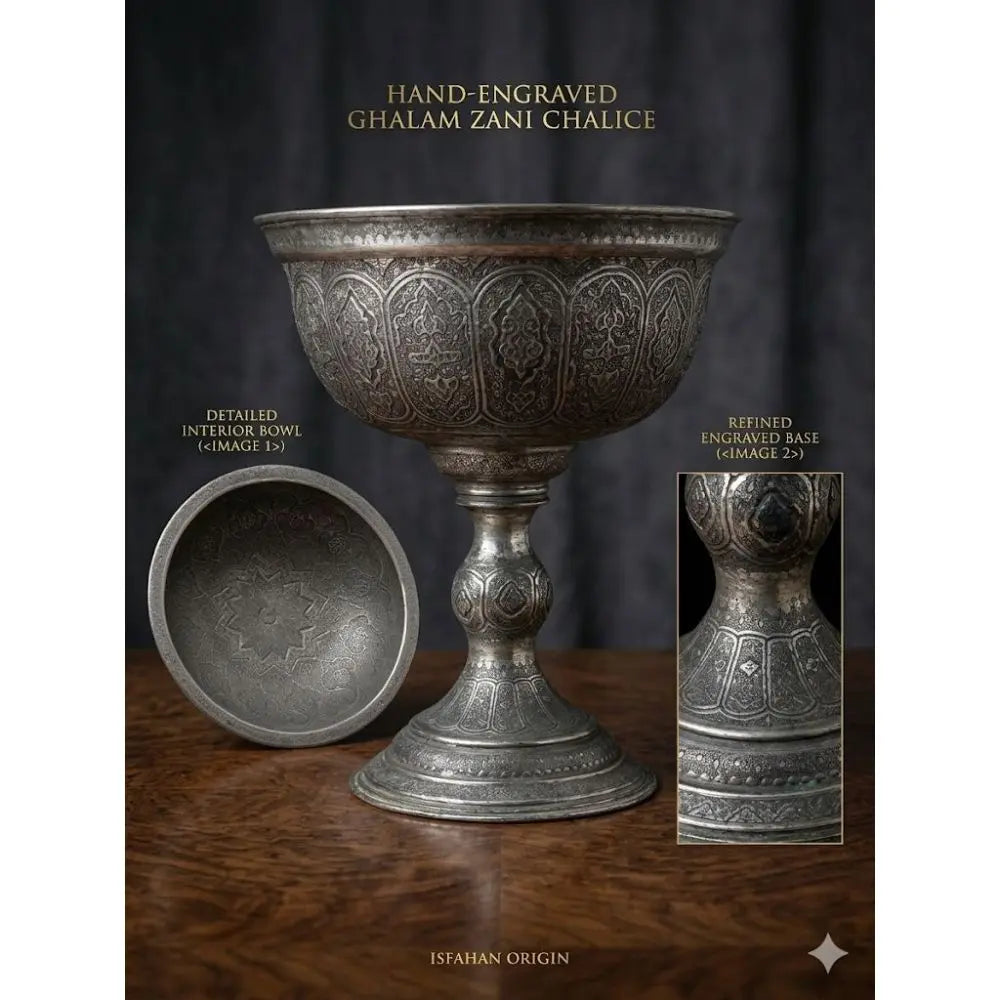 Persian Ghalam-Zani Exhibition Display Plate – Isfahan Artistry